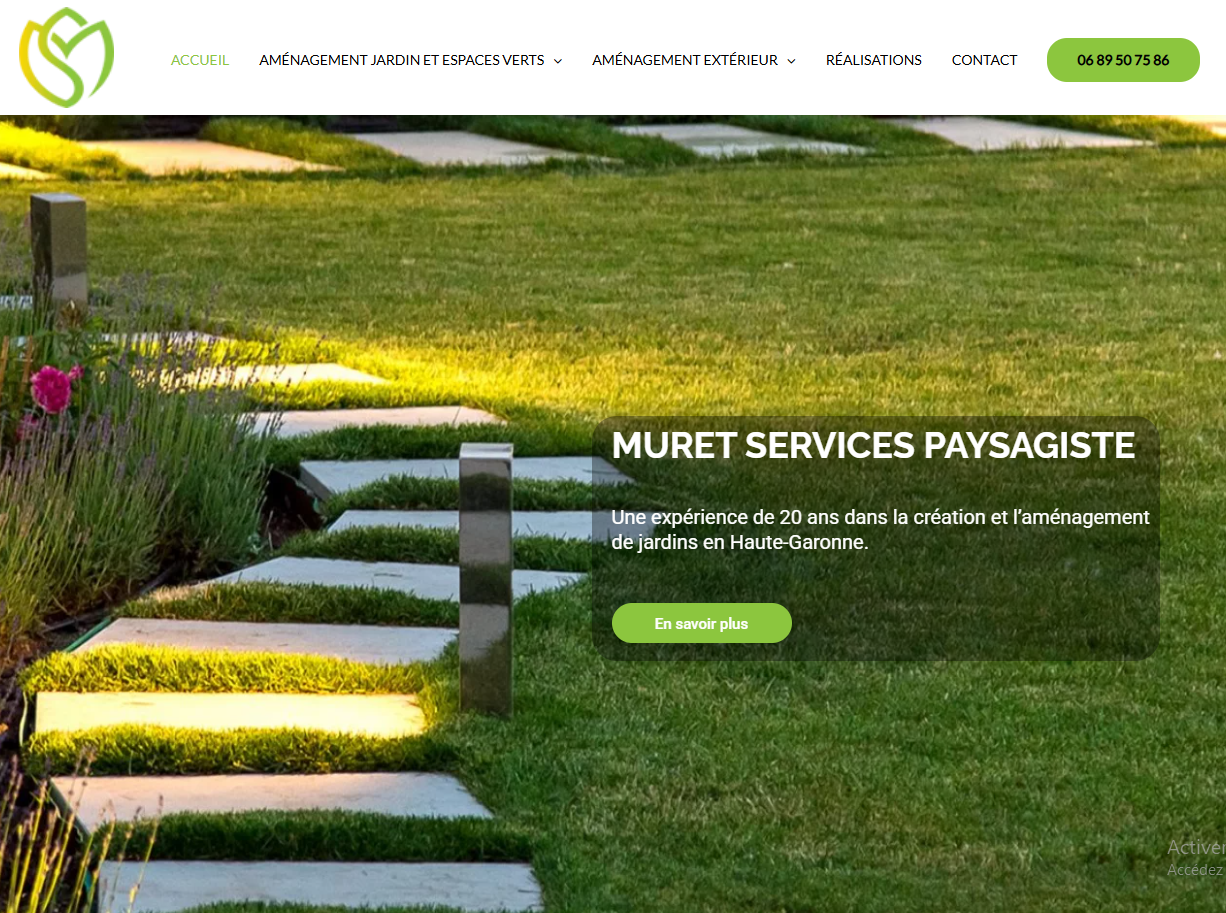 Site vitrine pour paysagiste